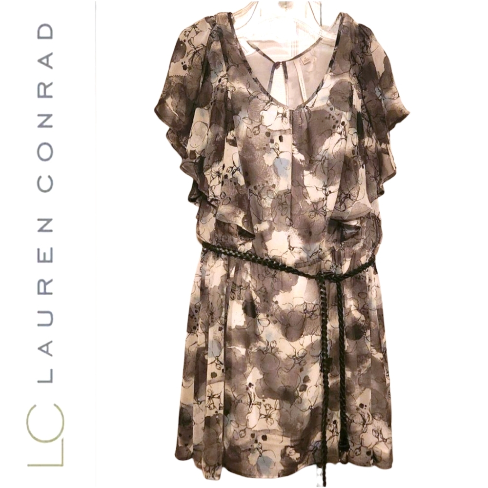 LC Lauren Conrad Floral Dress sz 14 EUC